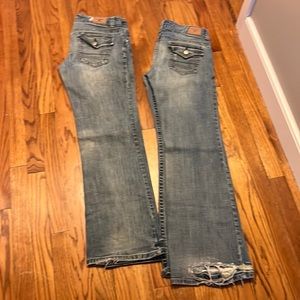 American eagle low rise boot cut jeans 2 pair